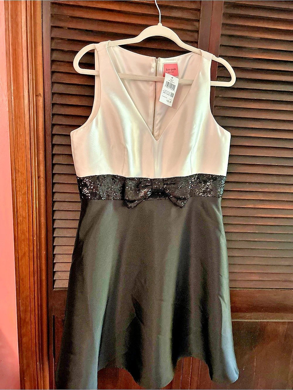 kate spade Two-Tone Bow Waist Mini Dress Size 12 NWT